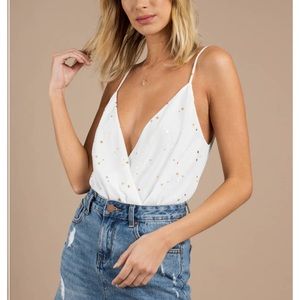 White Star tank top bodysuit like new from Tobi